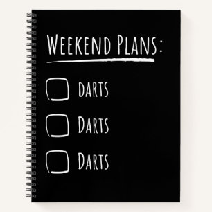 Weekend Plans Darts Notizblock