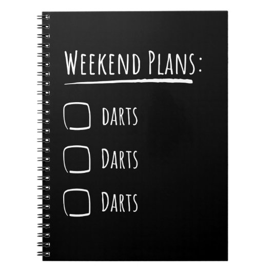 Weekend Plans Darts Notizblock (Vorderseite)