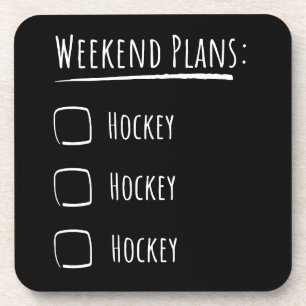 Weekend Plans Hockey Getränkeuntersetzer