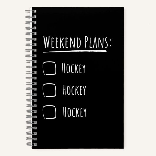 Weekend Plans Hockey Notizblock (Vorderseite)