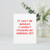 WEEKEND.png Postkarte (Stehend Vorderseite)
