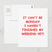 WEEKEND.png Postkarte (Vorne/Hinten)