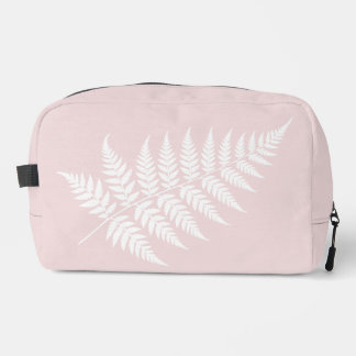 Weekend-Reise-Blush Pink White Fern Waschbeutel