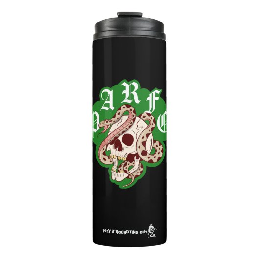 Weekend Scramble Gothic Snake Skull Thermosbecher (Vorderseite)
