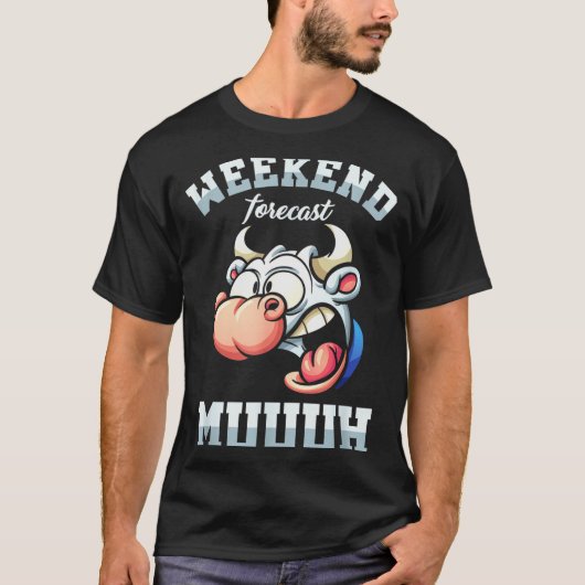 Weekend Week Forecast Friday Vacation Workweek Gif T-Shirt (Vorderseite)