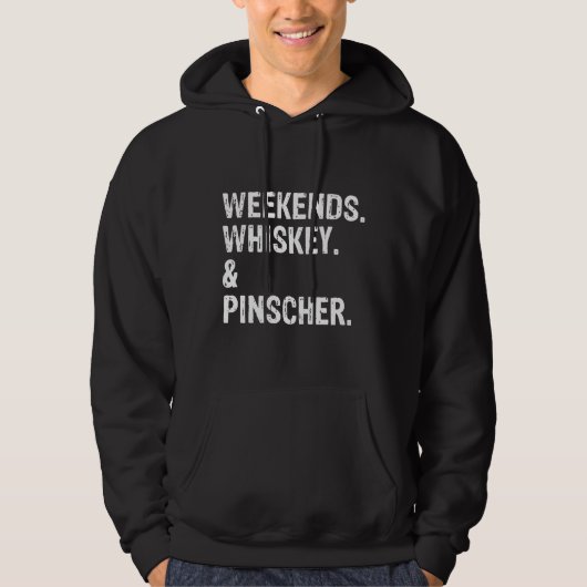 Weekends Whiskey und Doberman Pinscher Cool Hoodie (Vorderseite)