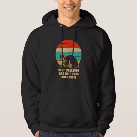 Weekends with Cats and Coffee Cat   Coffee   Kitte Hoodie (Vorderseite)