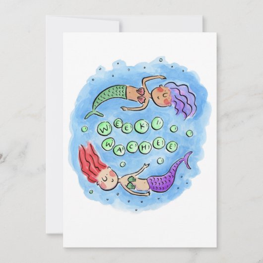 Weeki Wachee Einladung (Vorderseite)