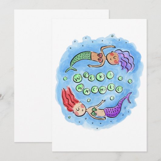 Weeki Wachee Einladung (Vorne/Hinten)