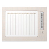 Weekly Checklist Planner  Notizblock (Vorderseite)