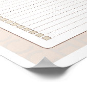 Weekly Checklist Planner Page Poster (Ecke)