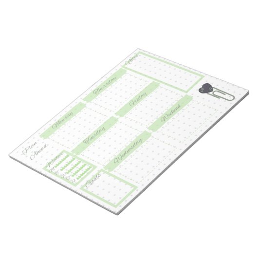 Weekly Desk Planner Notepad Notizblock (angewinkelt)