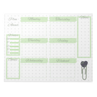 Weekly Desk Planner Notepad Notizblock