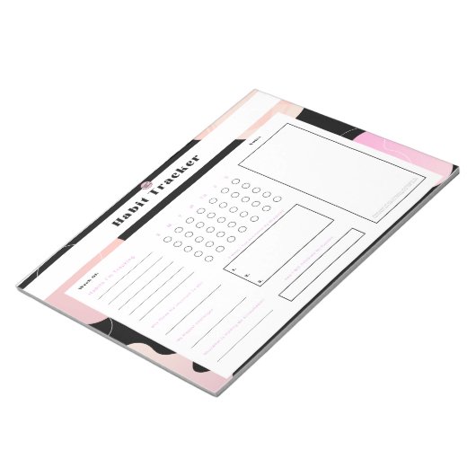 Weekly Habit Tracker Editor Notizblock (angewinkelt)