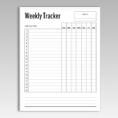 Weekly Habit Tracker Notizblock