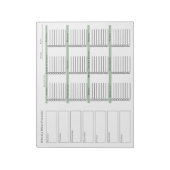 Weekly Meal Planner Grocery Shopping List Notizblock (Rotiert)