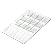Weekly Meal Planner Grocery Shopping List Notizblock (angewinkelt)