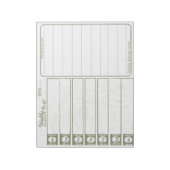 Weekly Meal Planner  Notizblock (Rotiert)