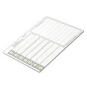 Weekly Meal Planner  Notizblock (angewinkelt)