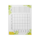 Weekly Meal Planner with Lemon Design Notizblock (Rotiert)