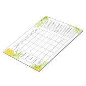 Weekly Meal Planner with Lemon Design Notizblock (angewinkelt)
