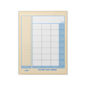 Weekly Menu Planner Notepad Notizblock (Rotiert)