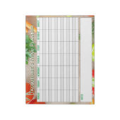 Weekly Menu Planner to Personalise. Notizblock (Rotiert)