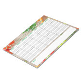 Weekly Menu Planner to Personalise. Notizblock (angewinkelt)