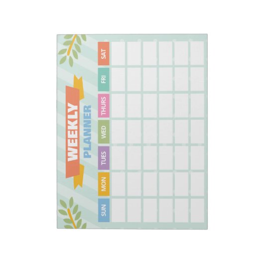 Weekly Plananner Paper Notepad Notizblock (Rotiert)