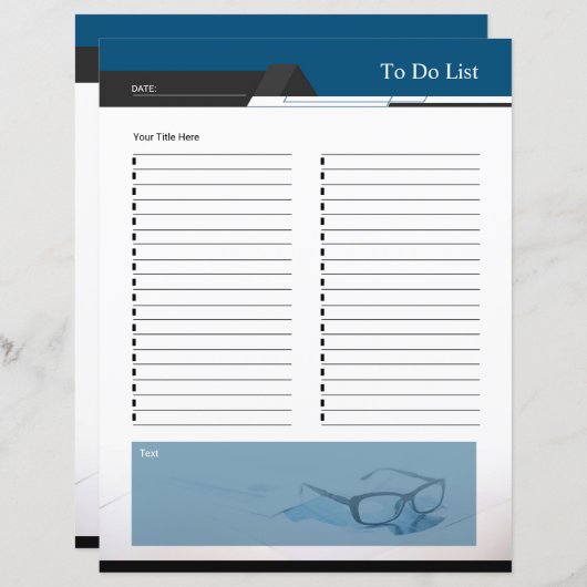 Weekly Planner and To do list template (Vorne/Hinten)