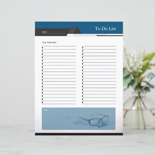 Weekly Planner and To do list template (Stehend Vorderseite)