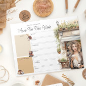 Weekly Planner Custom Name Coffee Lover Notizblock