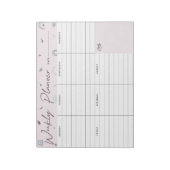 Weekly Planner Floral Notizblock (Rotiert)