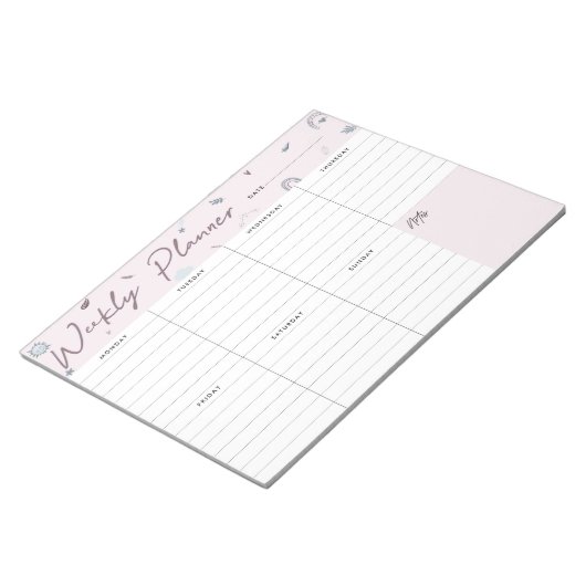 Weekly Planner Floral Notizblock (angewinkelt)