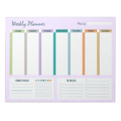 Weekly Planner Habit Tracker To Do List Notepad Notizblock (Vorderseite)