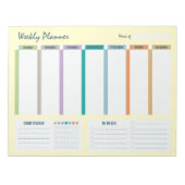 Weekly Planner Habit Tracker To Do List Notepad Notizblock (Vorderseite)