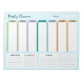 Weekly Planner Habit Tracker To Do List Notizblock (Vorderseite)