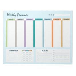 Weekly Planner Habit Tracker To Do List Notizblock