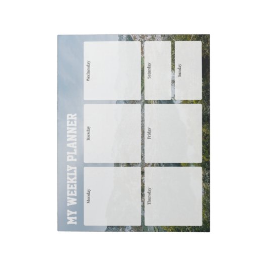 Weekly Planner (mountain) for active people,  Notizblock (Rotiert)