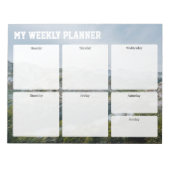 Weekly Planner (mountain) for active people,  Notizblock (Vorderseite)