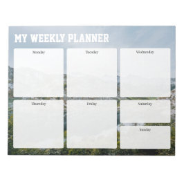 Weekly Planner (mountain) for active people, Notizblock