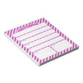 Weekly Planner Notepad - Pink Striped Notizblock (angewinkelt)