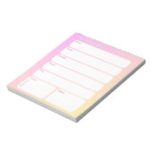Weekly Planner Notepad – Weekday Layout Notizblock (Rotiert)