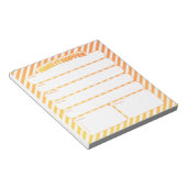 Weekly Planner Notepad - Yellow Striped Notizblock (angewinkelt)