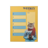 Weekly Planner Pad with Cat Photographer Photo Notizblock (Rotiert)