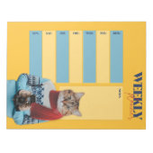 Weekly Planner Pad with Cat Photographer Photo Notizblock (Vorderseite)