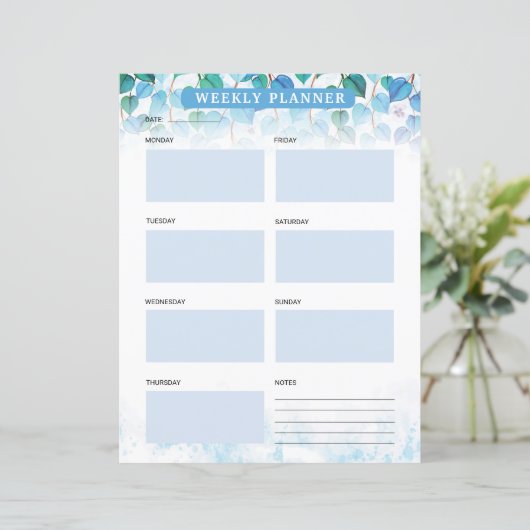 Weekly Planner Template (Stehend Vorderseite)