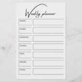 Weekly Planner Vertical Schedule Layout Flyer (Hinten)