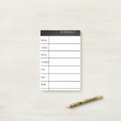 Weekly Schedule Tracker Post es notiert Post-it Klebezettel (Auf Schreibtisch)