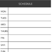 Weekly Schedule Tracker Post es notiert Post-it Klebezettel
